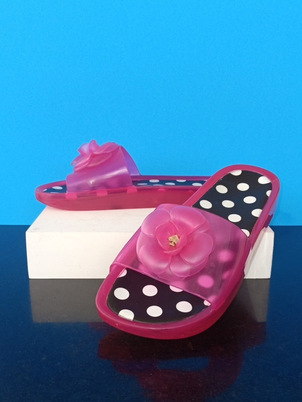 kate spade Bright Pink Jelly Slide Sandals Size 9